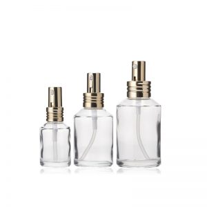 Clear Slant Shoulder Glass Bottle