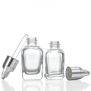 Clear Square Dropper Bottle