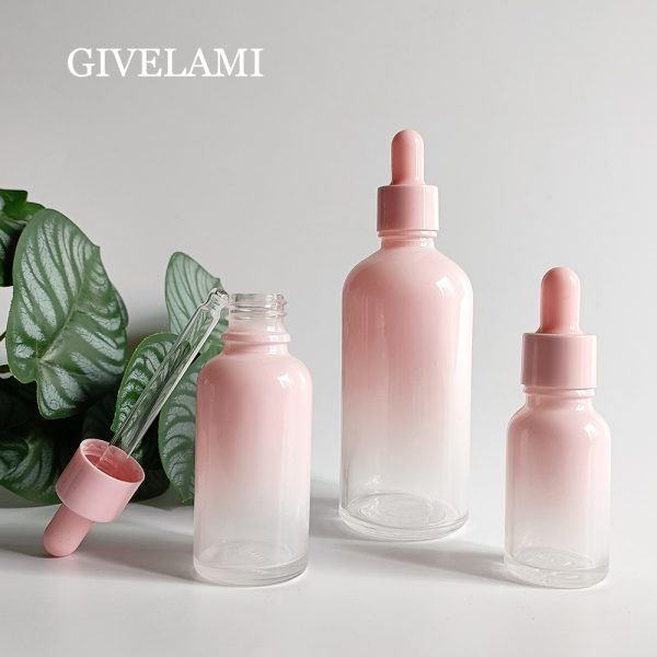 gradient color coating dropper bottle