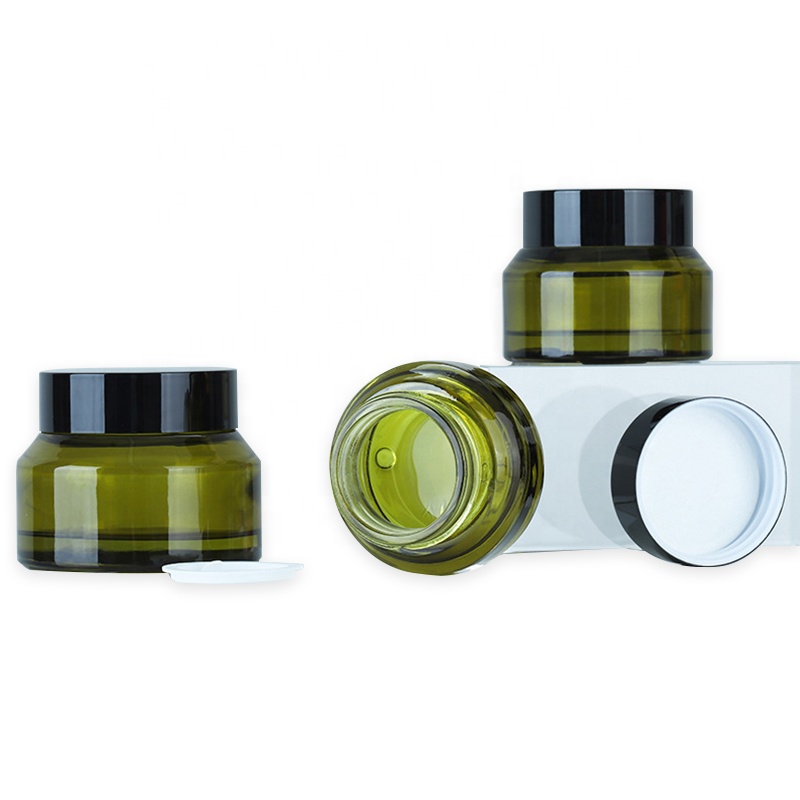 Green Slant Shoulder Glass Jar Rt Packaging