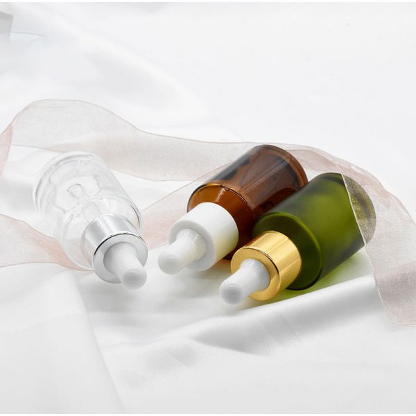 Green Slant Shoulder Glass Bottle - Image 3