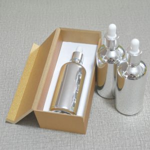 Silver Paint Coated Dropper Bottle